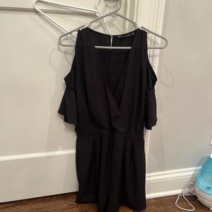 Black formal romper with side cut outs